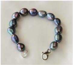 Peacock Coloured Freshwater Pearl Bracelet Commission