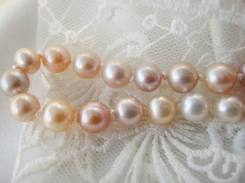 Hand knotted freshwater pearl necklace