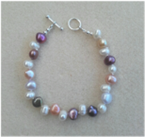 Custom made freshwater pearl bracelet.